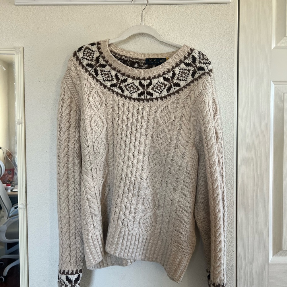 Ralph Lauren Patterned Crew Neck Sweater